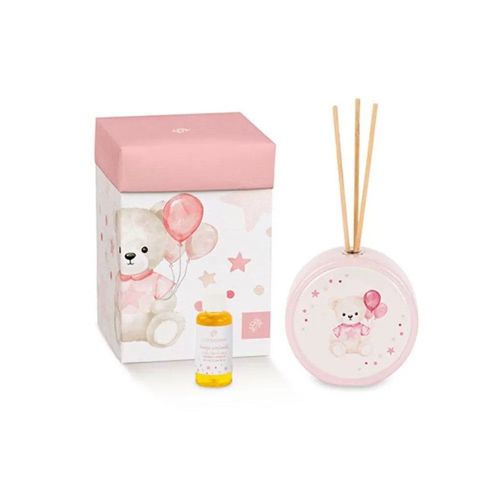 DIFFUSORE ORSETTO PALLONCINO PALLA ROSA H9 50ML CON SCATOLA